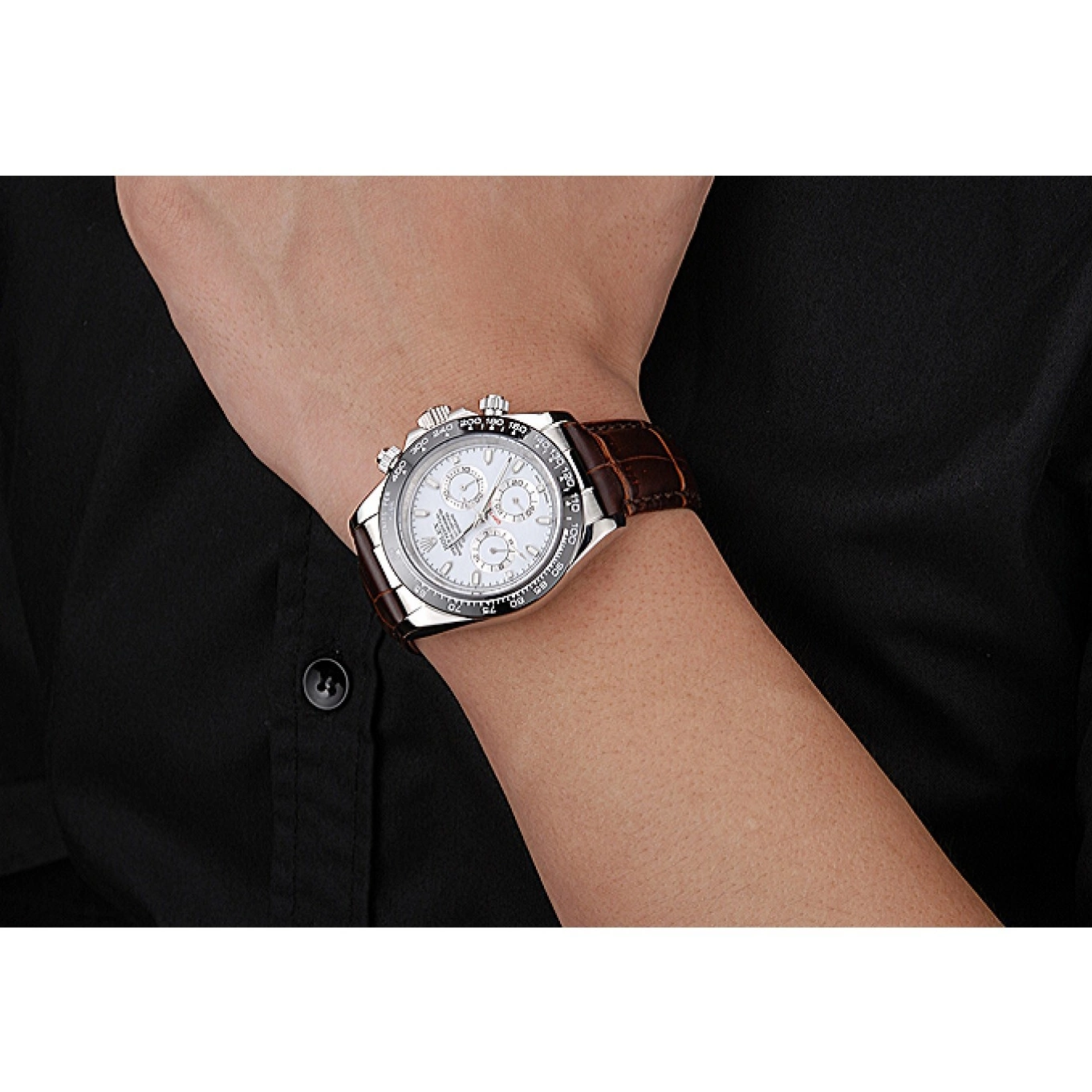 Best AAA Replica Sites Rolex White Dial 622631 Daytona Case Steel Bracelet Cosmograph Brown Stainless Leather 0602